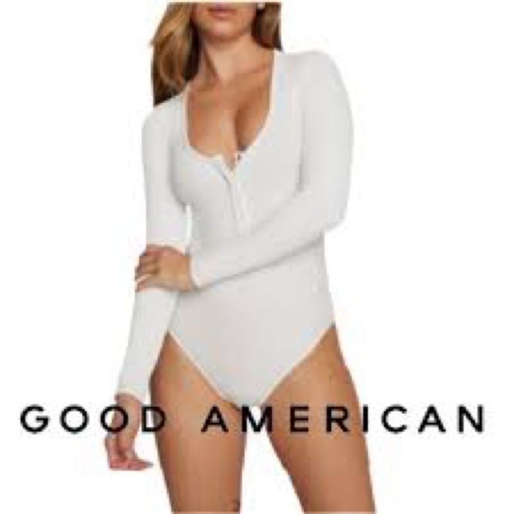 Good American Cream Bodysuit
